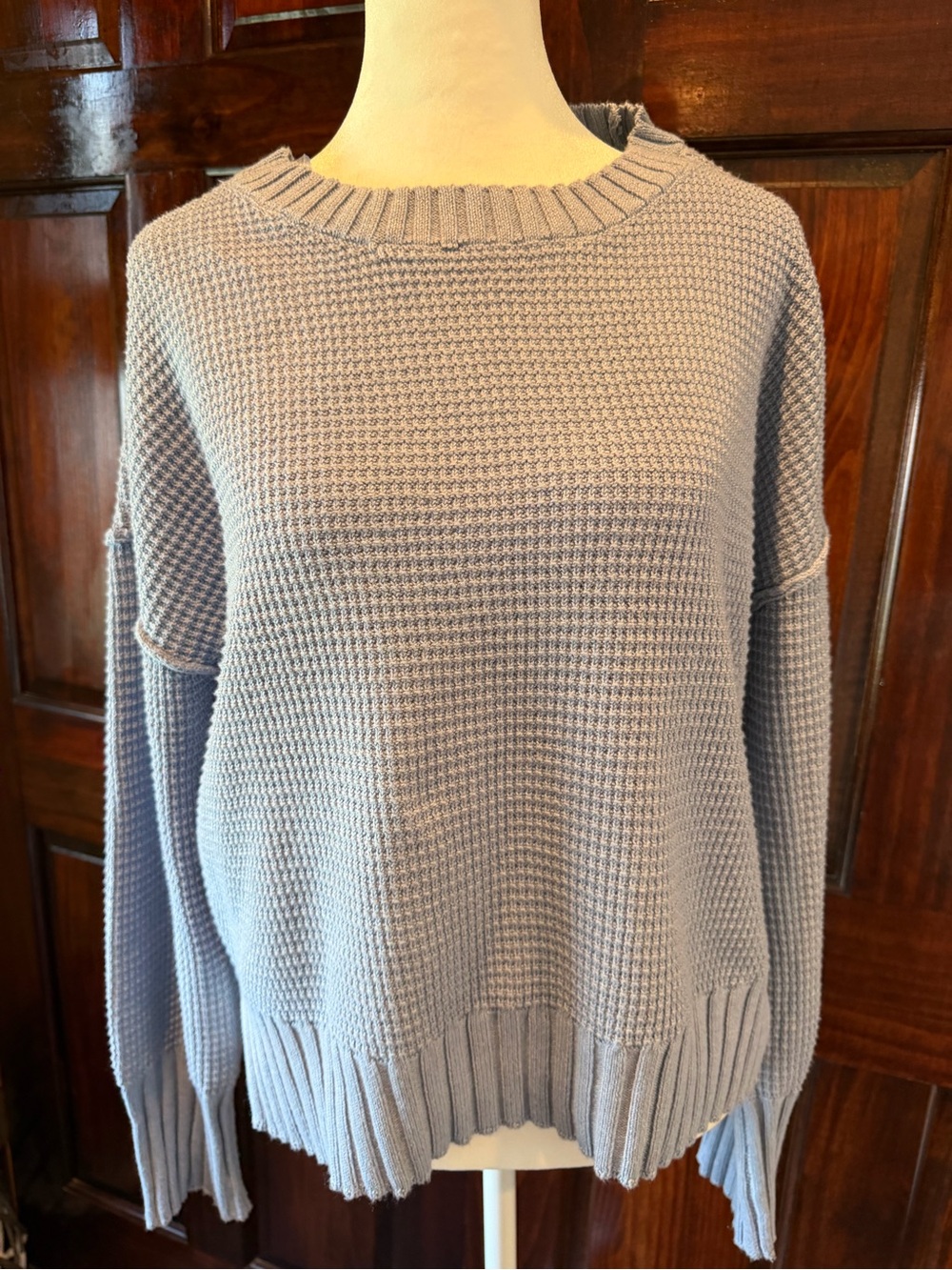 Jessica Simpson Women's Relaxed Waffle-Knit Sweater - Light Lavender